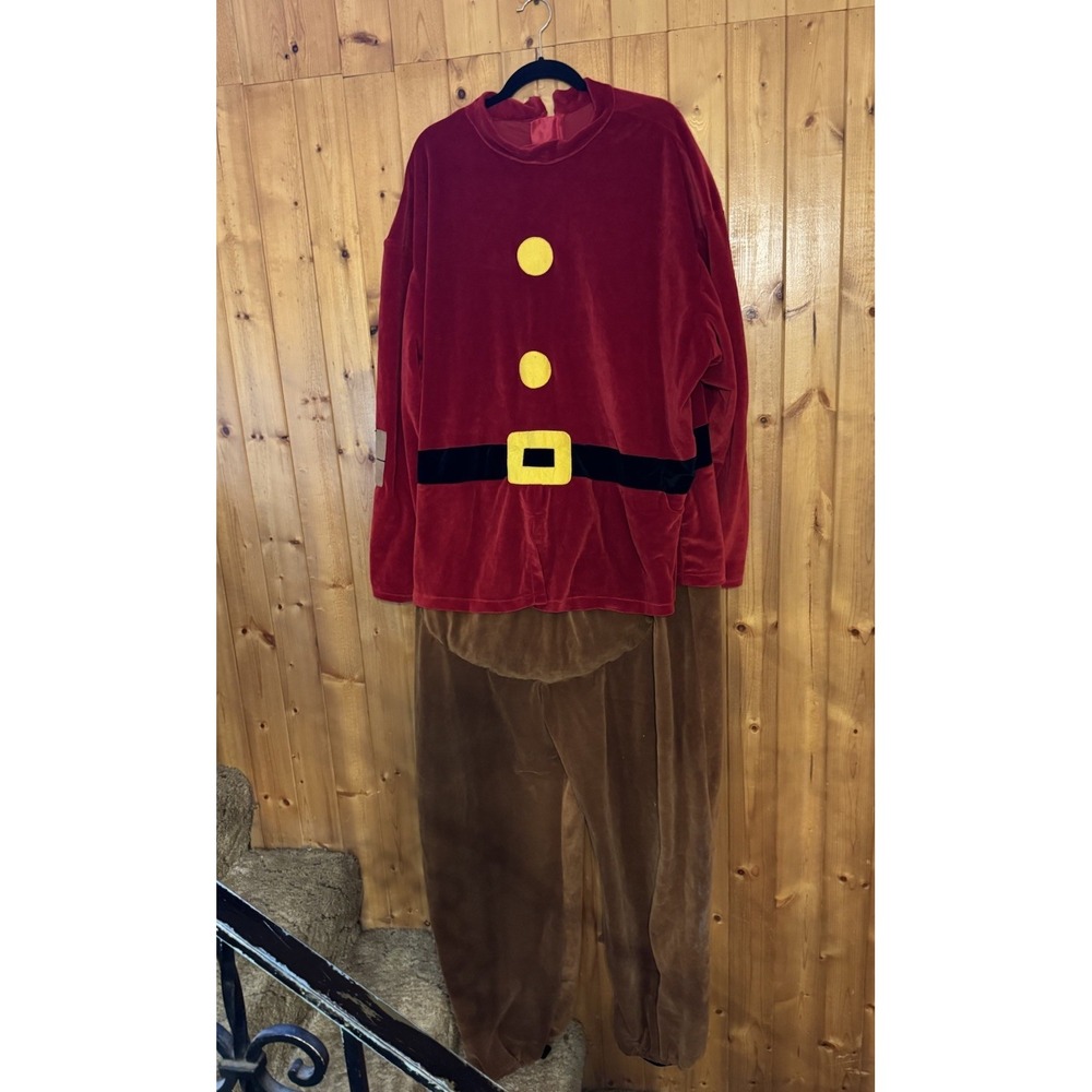 Heavy Disney Store Grumpy Halloween Costume Adult XXL Snow White Velvet